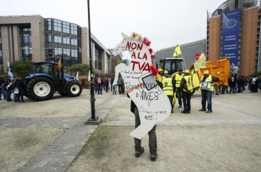 Bauerndemo in Brüssel