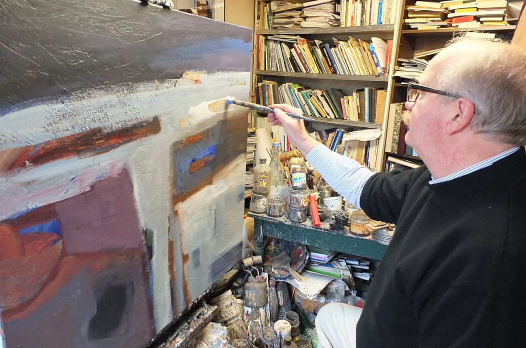 André Paquet in seinem Atelier in Ligneuville