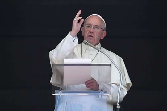 Papst Franziskus beim Angelus-Gebet am 30.8.