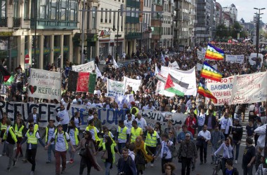 Solidaritätsmarsch für Flüchtlinge in Brüssel