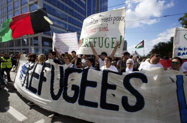 Solidaritätsmarsch für Flüchtlinge in Brüssel