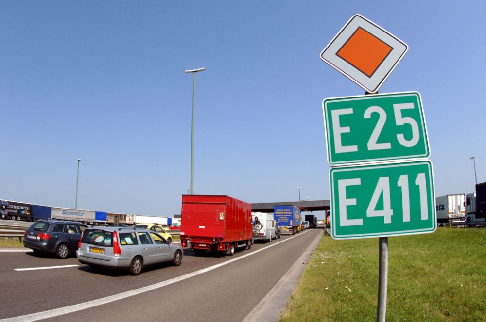 Autobahn bei Sterpenich in Richtung Großherzogtum Luxemburg