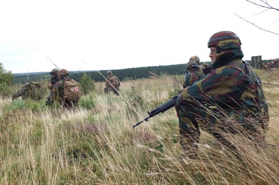 Militärübung im Lager Elsenborn 2015