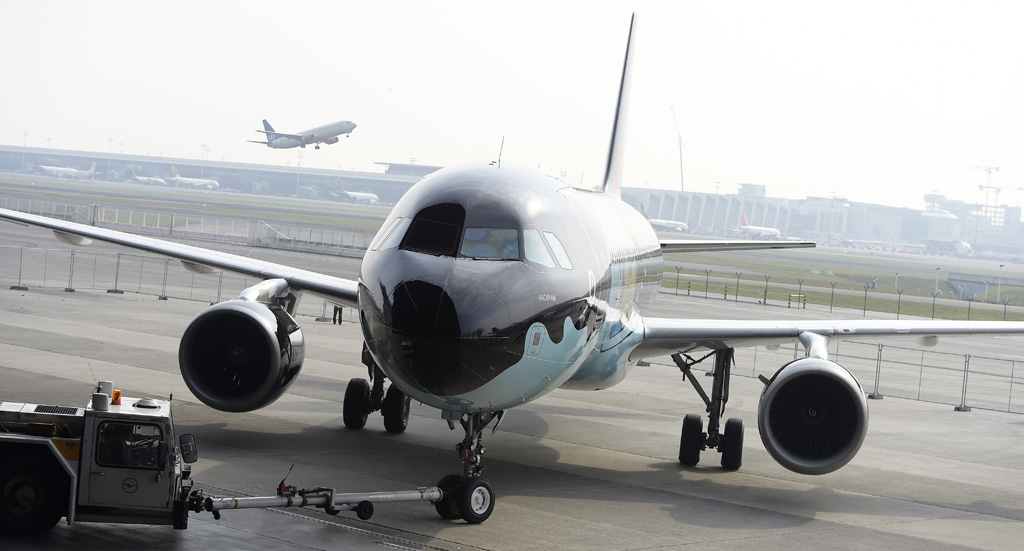 Flugzeug auf dem Flughafen Zaventem