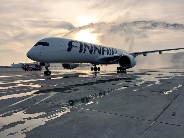 Finnair Airbus A350 landet in Brüssel