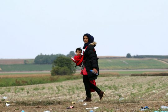 Flüchtlinge nahe der syrisch-kroatischen Grenze (24.9.)