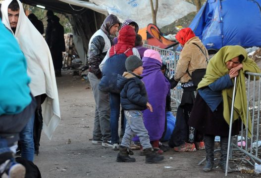 Flüchtlinge in Berkasovo an der serbisch-kroatischen Grenze (25.10.)