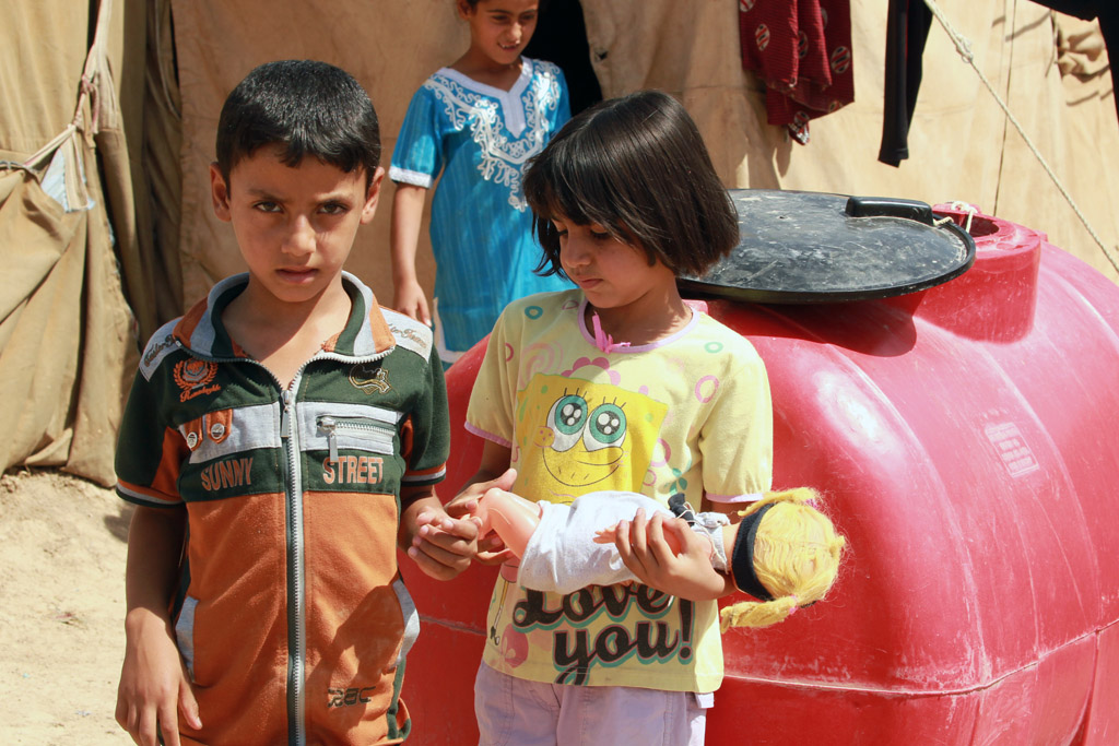Flüchtlingskinder aus der irakischen Stadt Ramadi