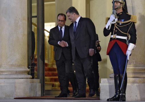 François Hollande und Petro Poroschenko Freitagabend in Paris