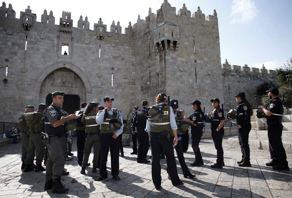 Israelische Sicherheitsleute im muslimischen Viertel der Jerusalemer Altstadt