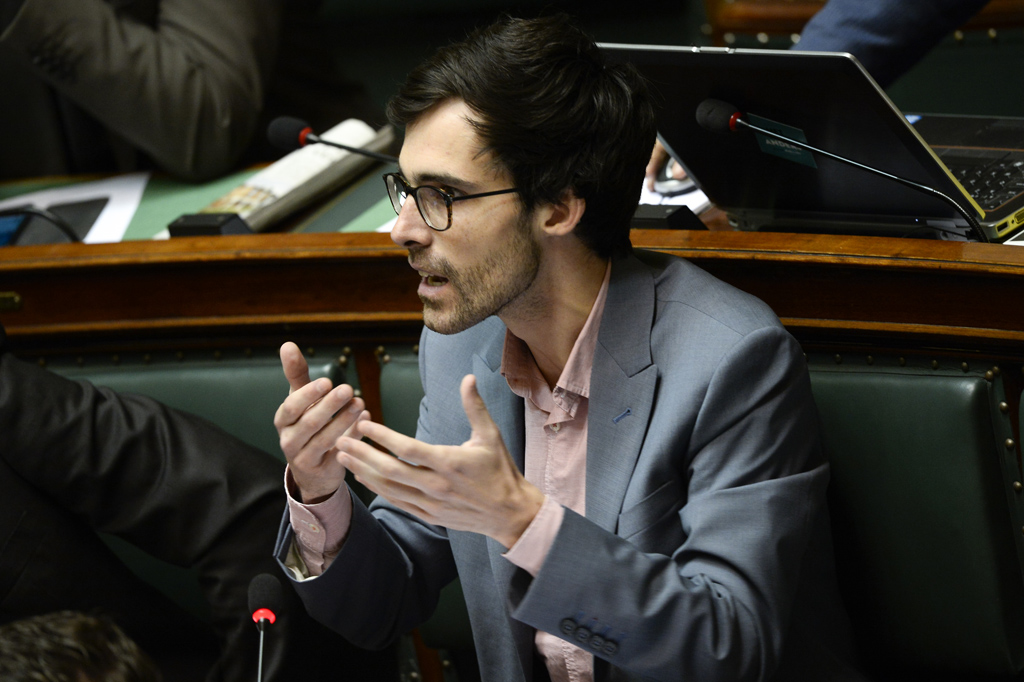 Kristof Calvo von der flämischen Oppositionspartei Groen! am Mittwoch im föderalen Parlament