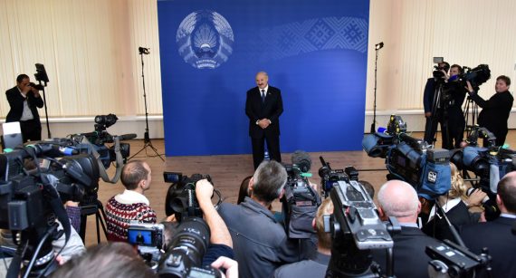 Alexander Lukaschenko am Sonntag in Minsk