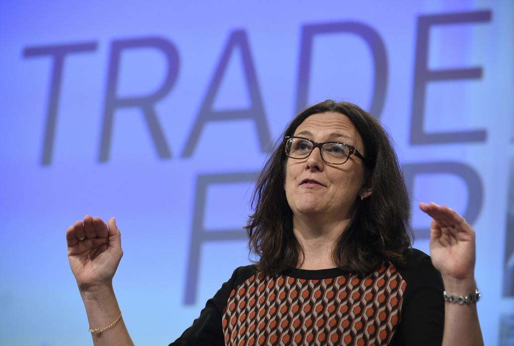 EU-Handelskommissarin Cecilia Malmström am 14.10. in Brüssel