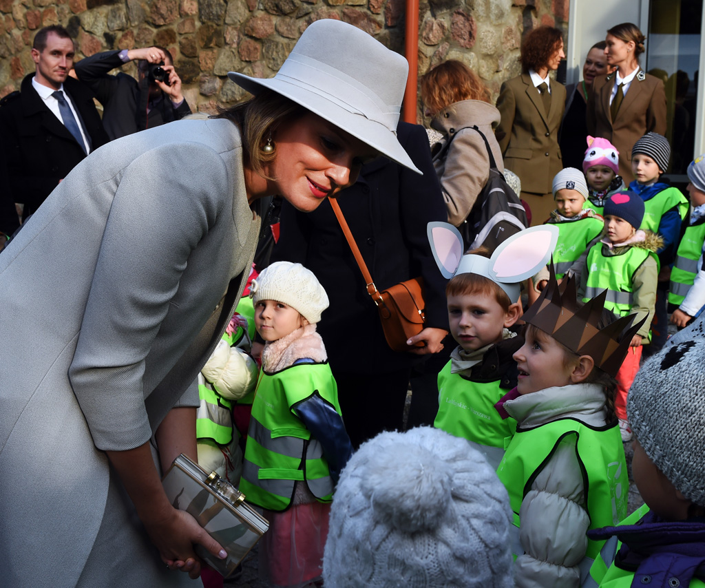 Königin Mathilde am Mittwochzu Besuch beim 'Nature Education Center' in Warschau