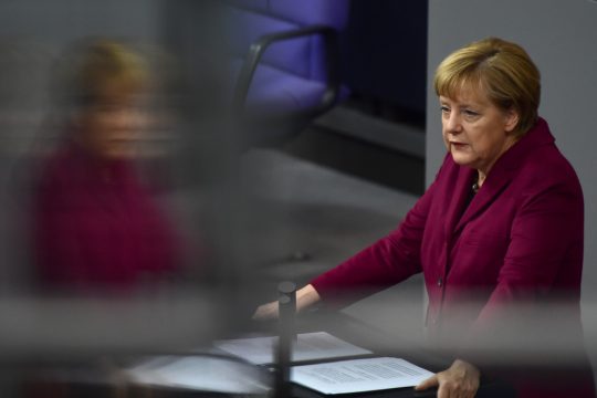 Angela Merkel am Donnerstag im deutschen Bundestag in Berlin