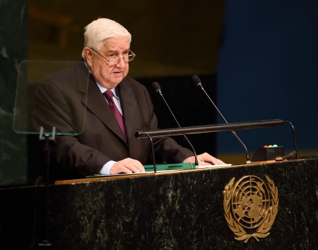 Syriens Außenminister Walid al-Muallim spricht vor der UN-Vollversammlung