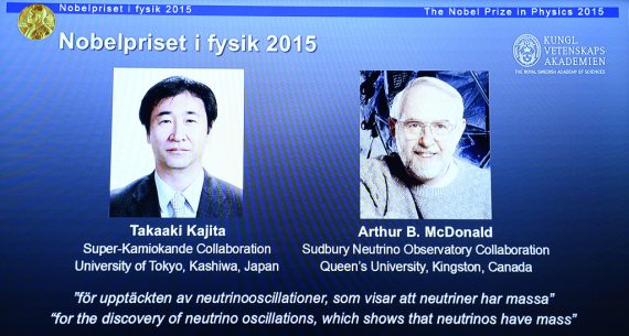 Der Nobelpreis für Physik geht in diesem Jahr an den Japaner Takaaki Kajita und den Kanadier Arthur McDonald