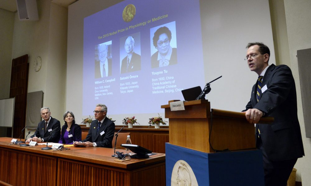 Pressekonferenz vom Nobelpreis-Komitee am Montagmorgen in Stockholm