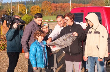 Letzte Flüchtlinge verlassen Campingplatz Oos Heem in Deidenbe