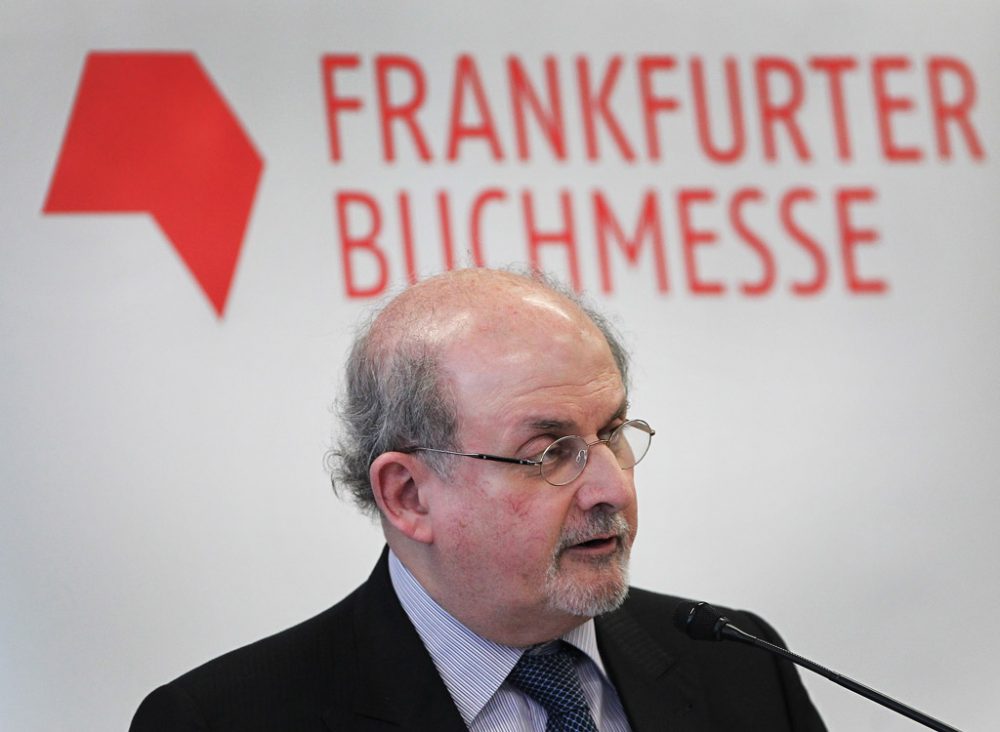 Salman Rushdie bei der Frankfurter Buchmesse (Archivbild: Daniel Roland/AFP)