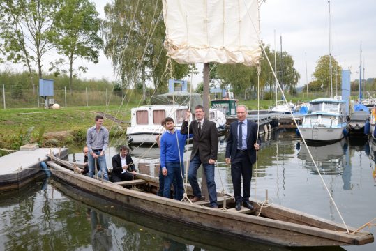 Das nachgebaute römische Transportschiff in Trier