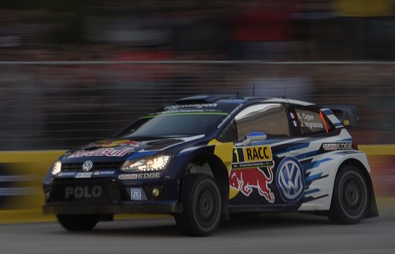 Sebastien Ogier und Copilot Julien Ingrassia am Donnerstag in Barcelona