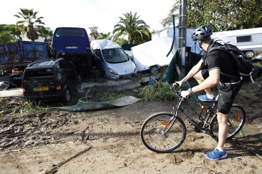 Unwetterschäden im südfranzösischen Biot (4.10.)