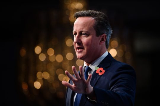 Der britische Premierminister David Cameron am 9.11. in London