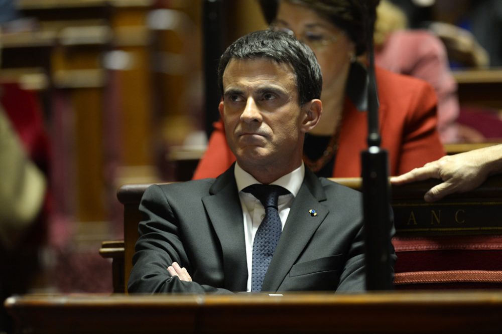 Der französische Ministerpräsident Manuel Valls im Senat (20.11.)