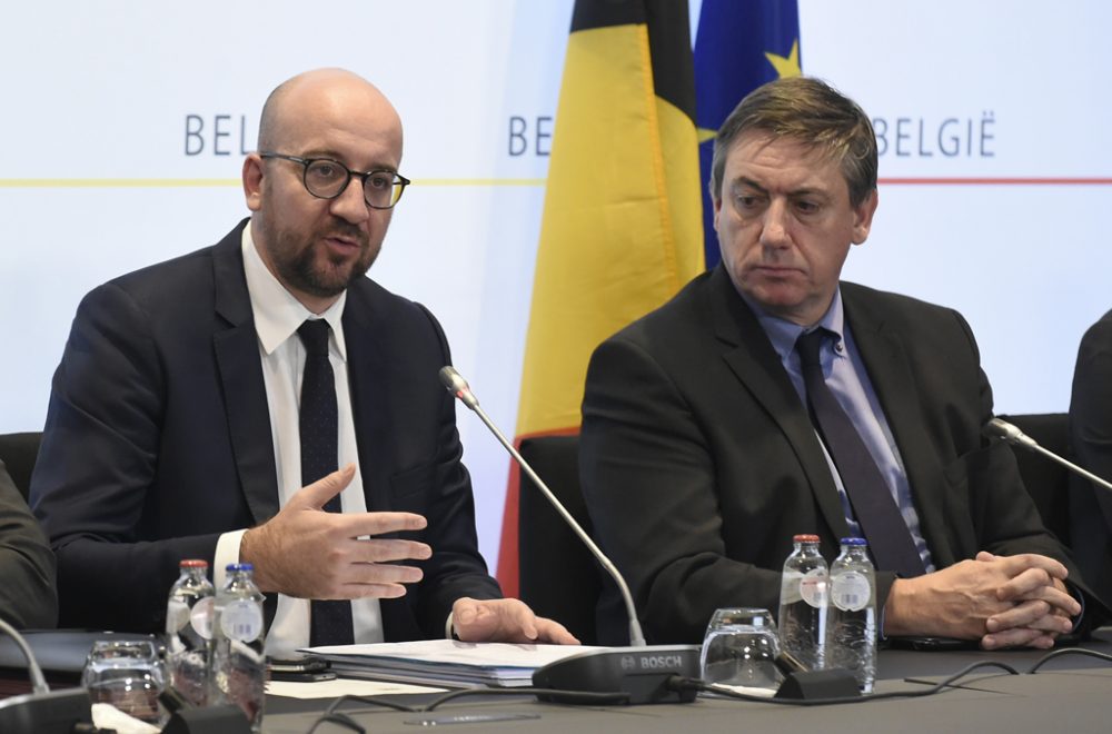 Charles Michel und Jan Jambon am Montagabend (23.11.)