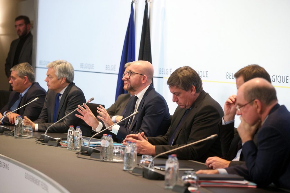 Premierminister Charles Michel am Sonntagabend in Brüssel