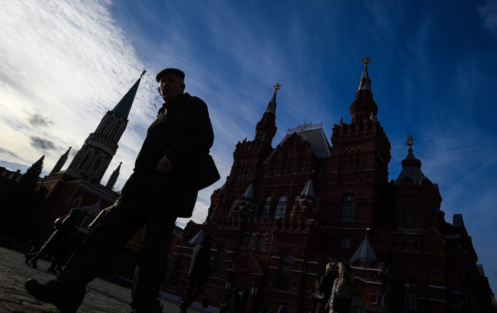 Passant am Red Square in Moskau