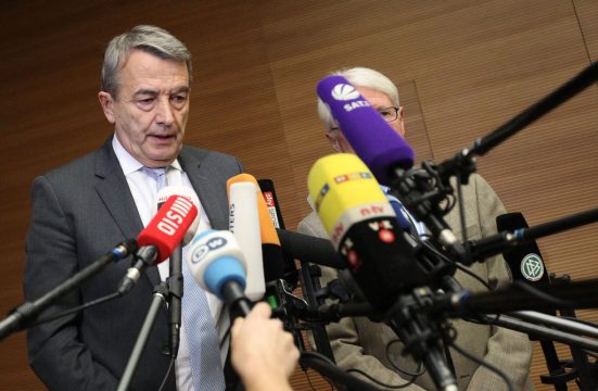 Wolfgang Niersbach gab seinen Rücktritt am Montag in der DFB-Hauptzentrale in Frankfurt am Main bekannt