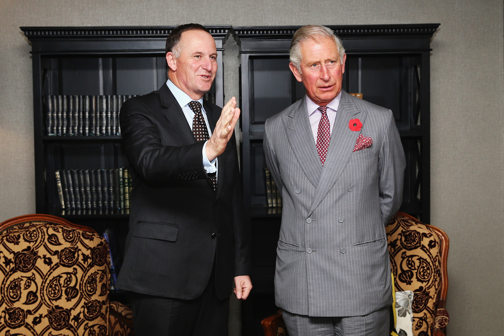 Prinz Charles mit dem neuseeländischen Premier John Key in Auckland (9.11.)
