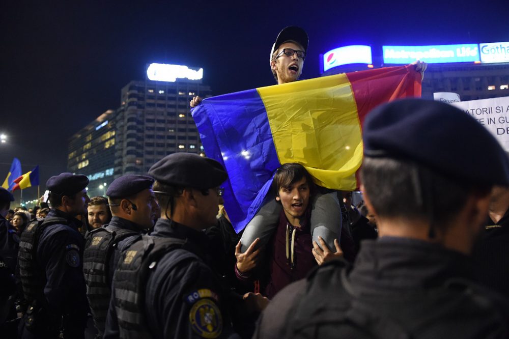 Proteste gegen die rumänische Regierung in Bukarest