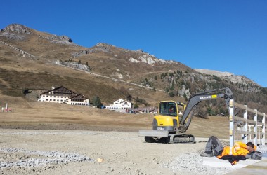 Baustellenbesichtigung: Ski-WM in St. Moritz 2017