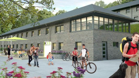 Vogelsang: Erstes Gästehaus vor der Eröffnung