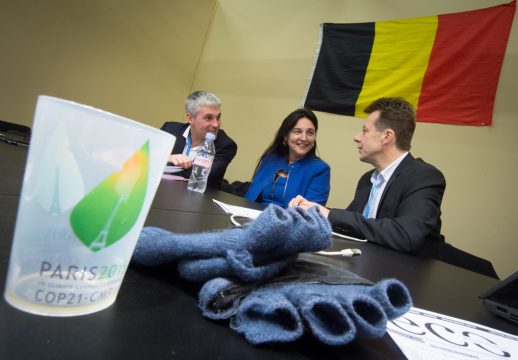 Paul Furlan, Marie-Christine Marghem und Carlo Di Antonio am Montag in Paris