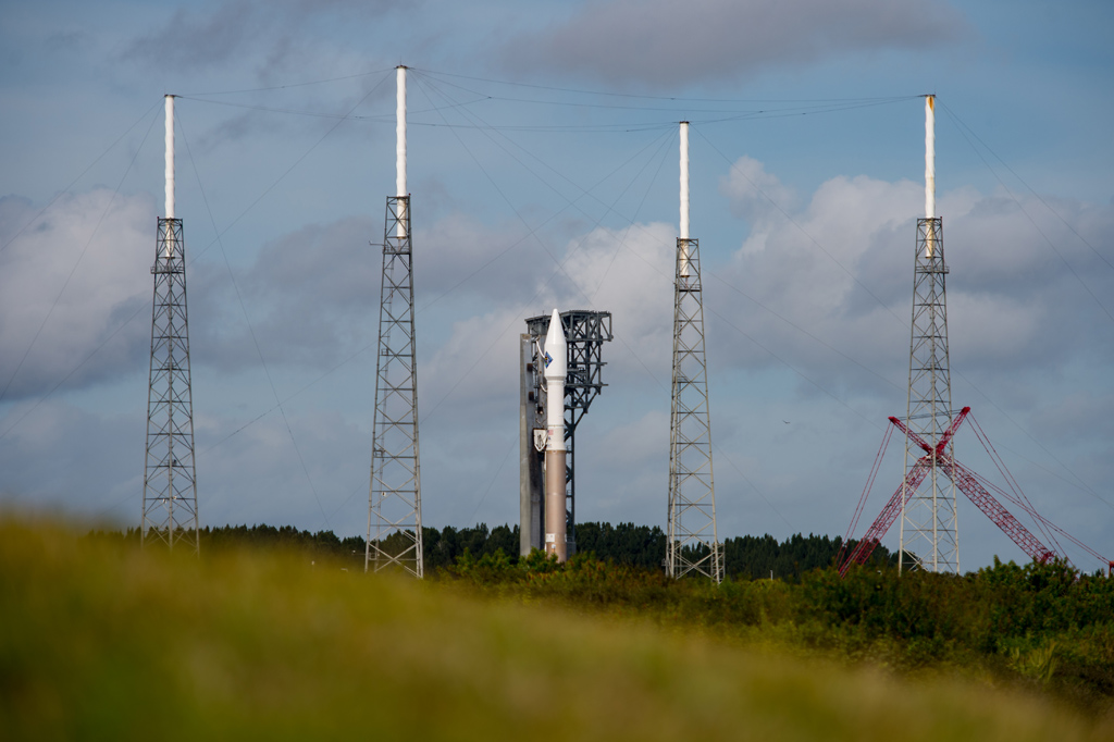 Der private Raumfrachter "Cygnus" am Weltraumbahnhof Cape Canaveral im US-Bundesstaat Florida