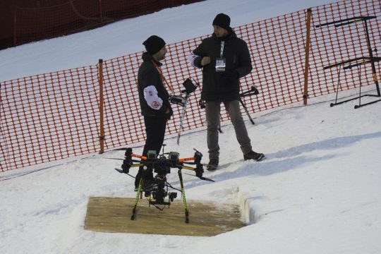 Die Drohne hätte Marcel Hirscher beihnahe getroffen