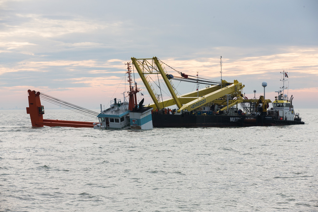 Frachtschiff Flinterstar vor der belgischen Küste (Bild vom 30. Oktober)