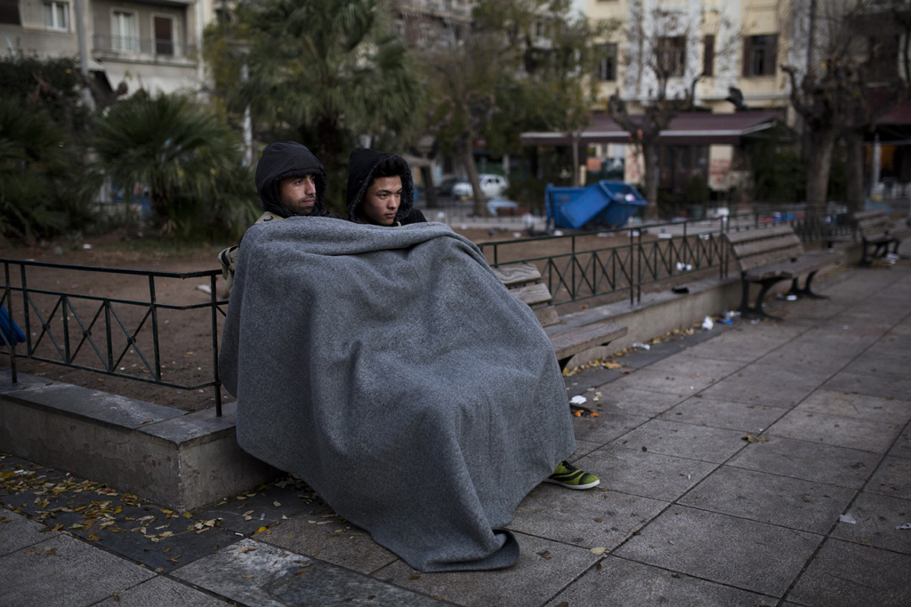 Afghanische Flüchtlinge in Athen (27.12.)