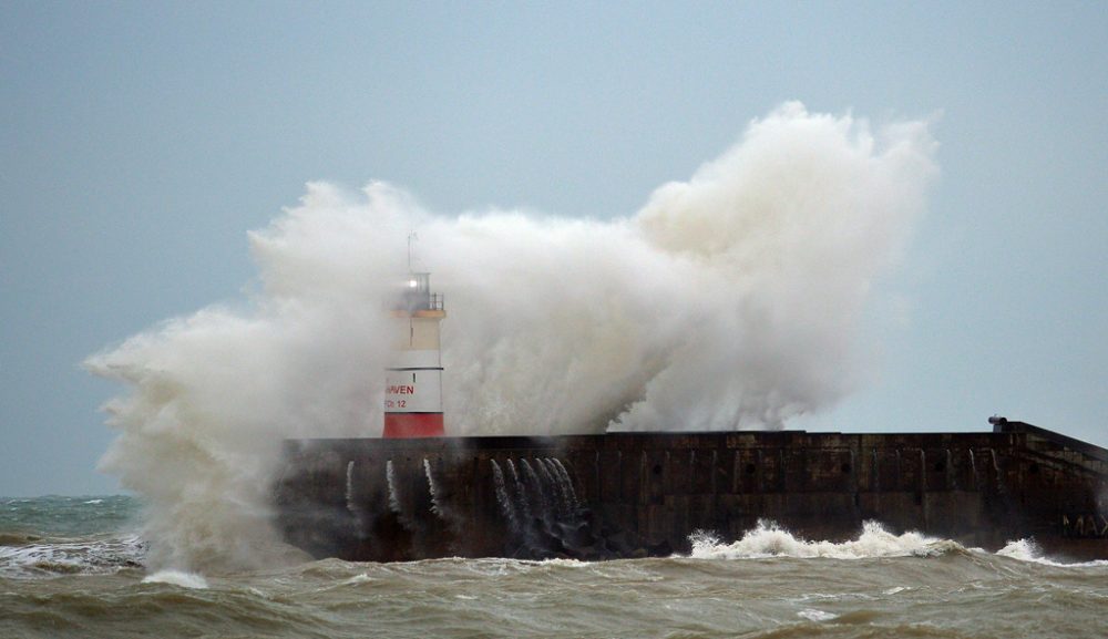 Sturm "Frank" tobt über Großbritannien - Newhaven in Südengland