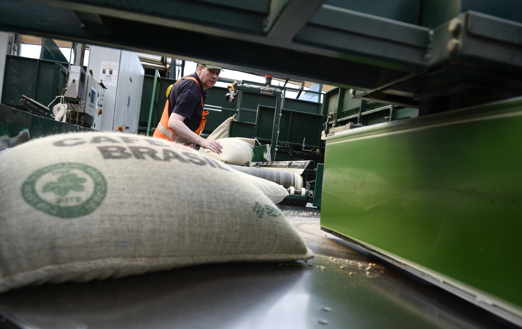 Arbeiter im Hafen von Antwerpen