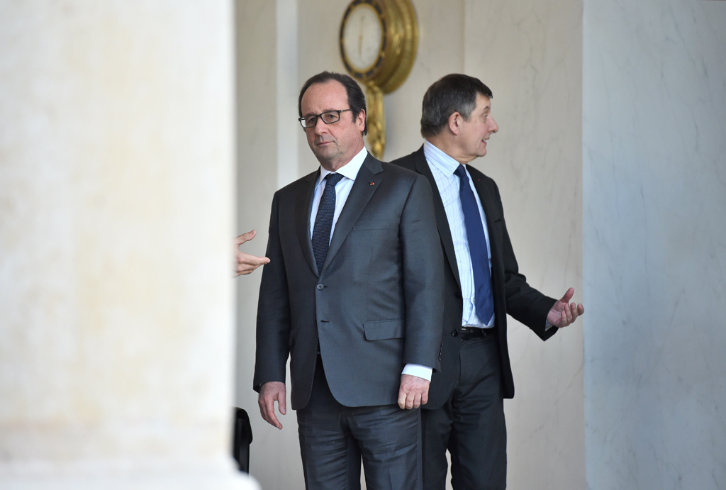 Präsident Hollande am Mittwoch im Elysee Palast in Paris