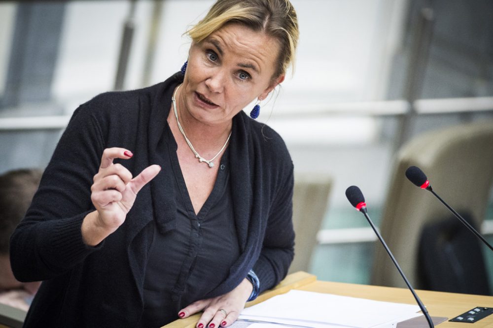 Ministerin Liesbeth Homans im Flämischen Parlament (12.11.2015)