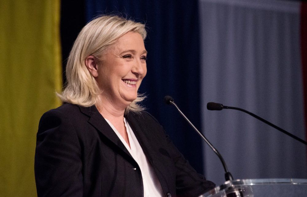 Marine Le Pen am Sonntag in Henin-Beaumont