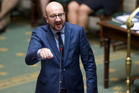 Premier Charles Michel in der Kammer