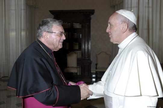 Bischof Heinrich Mussinghoff bei Papst Franziskus