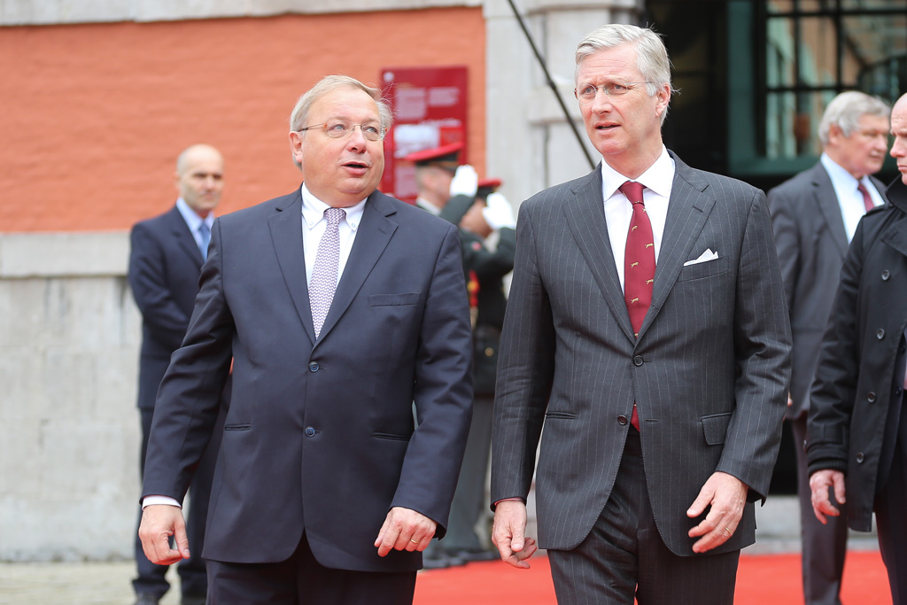 Parlamentspräsident André Antoine empfängt König Philippe in Namur